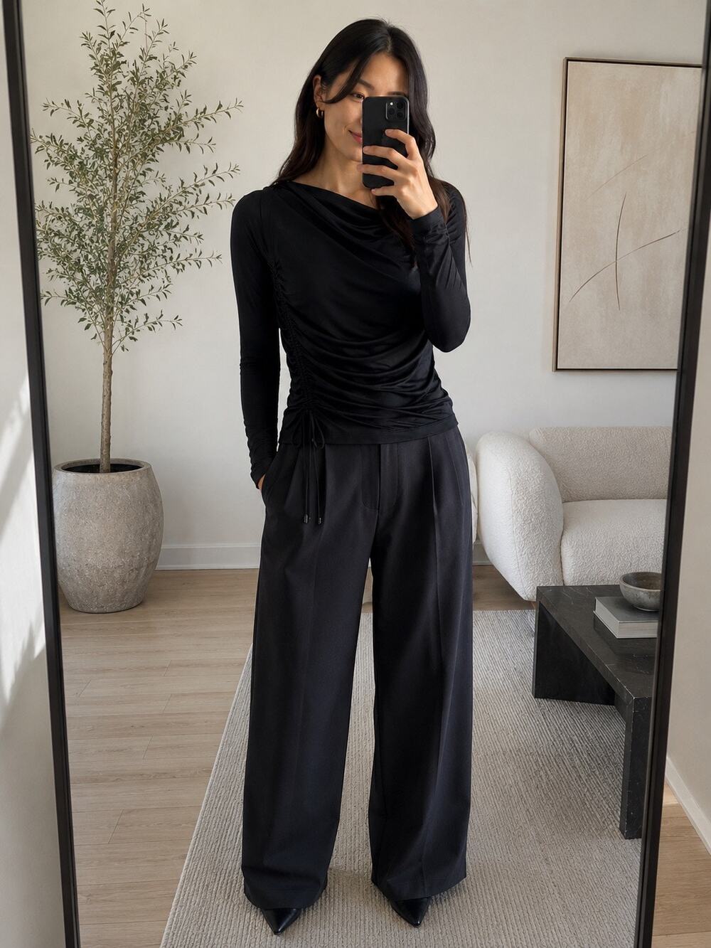 Simona Corsellini | Draped Long-Sleeve Top